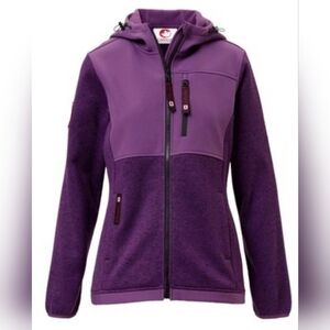 CANADA WEATHERGEAR Women’s Lightweight Sweater Fleece Sweatshirt Jacket Purple S